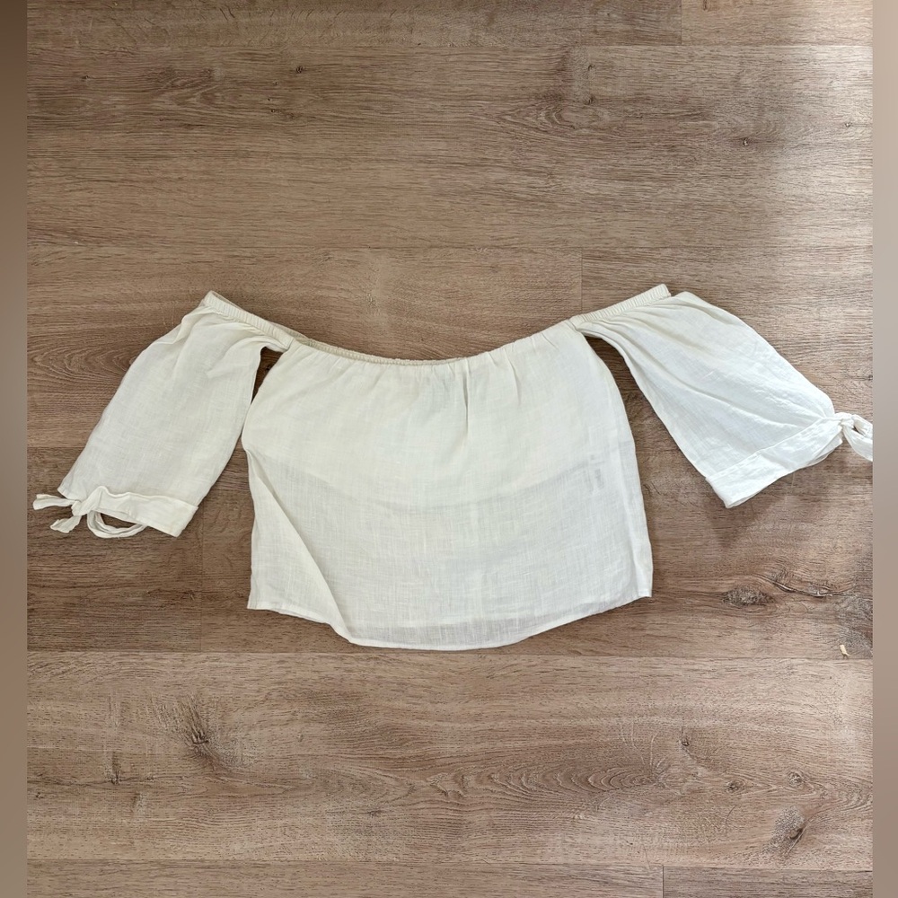 Reformation Linen off Shoulder Top